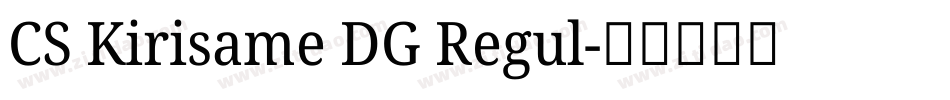 CS Kirisame DG Regul字体转换